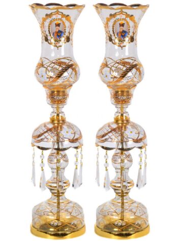 A pair of Shah Abbasi candle lamp