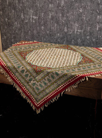 Kalamkar tablecloth with traditional Iranian patterns