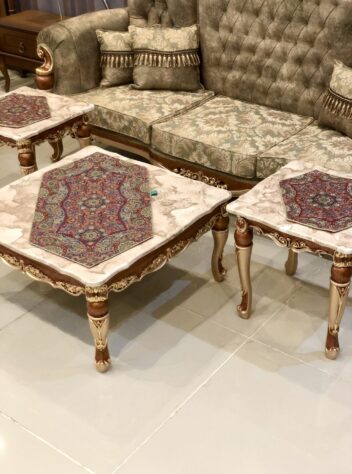 four pieces set of Yazd termeh of phenomenon design 8 red color