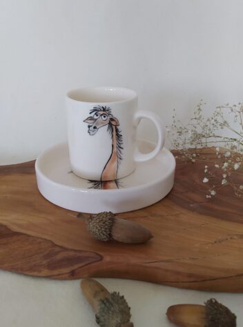 Camel design ceramic mug and tray