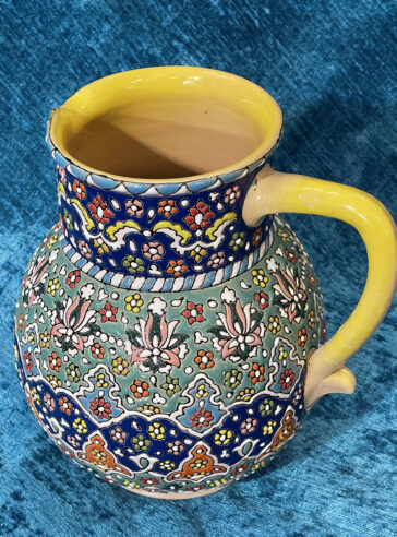 Enamel pottery water jug