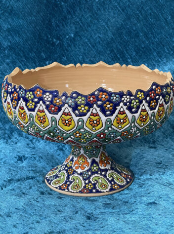 Pottery punch bowl