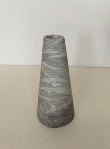 Conical concrete vase