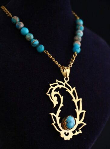 Necklace with Bete Jakeh design with turquoise stone