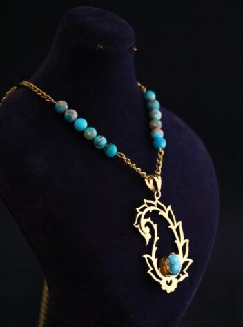 Necklace with Bete Jakeh design with turquoise stone